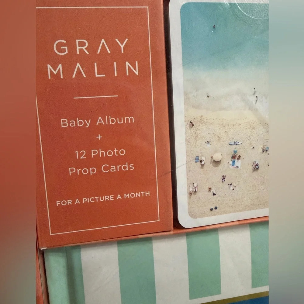 Gray Malin Deluxe Baby Album with Blue and White Accents